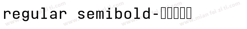 regular semibold字体转换